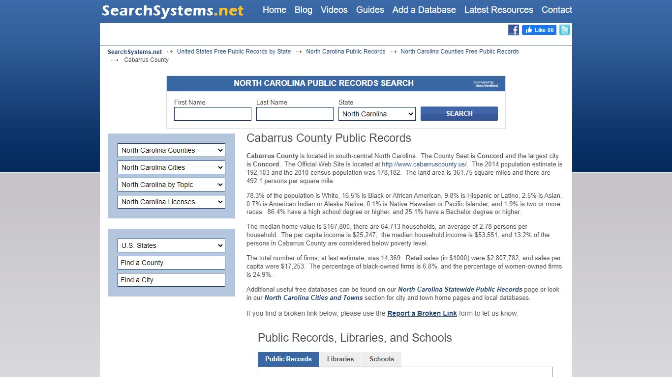 Cabarrus County Criminal and Public Records